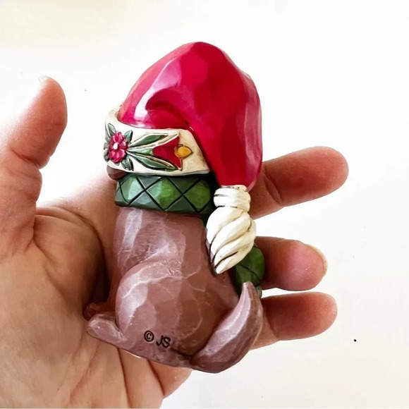 Jim Shore Mini Christmas Puppy Carved Figure 2009‎ New Box Enesco Collectible - Picture 3 of 9